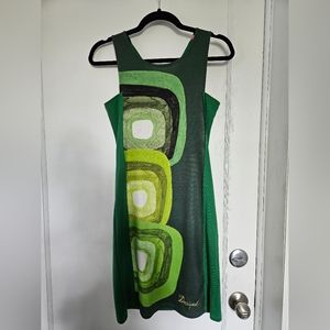 Desigual green fitted dress